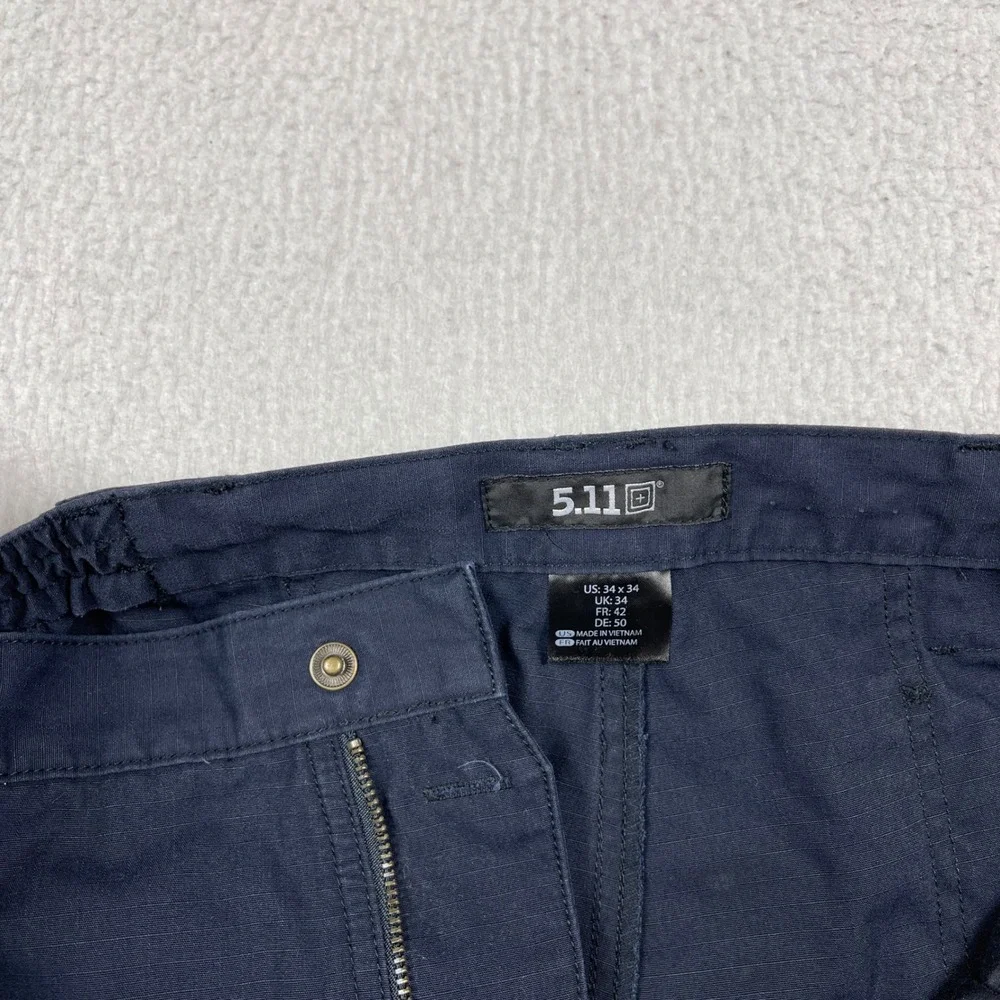 5.11 Taclite Pro Cargo Pants Mens 34x34 Dark Navy Ripstop Utility Workwear 74273